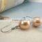 pink 10-11mm freshwater latest design of pearl earrings
