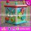 2017 new design 5 in 1 multi-function children wooden activity centre W11B133