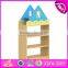 Handmade multi-function kindergarten children furniture wooden toy storage ideas W08C179