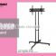 Good design movable TV stand with casters, tilting up and down TV mount