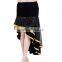 Hot selling sexy women dance skirts,ladies elegant belly dance bias skirt with sequin margin