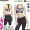 Women's sublimation printed fitness compression sports bra