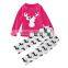 Hot Selling Christmas Deer Printing Long Shirts Trousers Two Piece for Baby