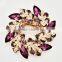 zm53221a high quality fashion women flower alloy brooch with gold plated