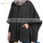 Fashion Design Luxury Ladies' Cashmere Shawl with Fur