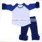 Cute infant girl clothing cold shoulder girl icing t shirt sets girl ruffle pants outfits