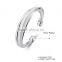 Real Silver Plated Brass Bangle Fashion Bracelet