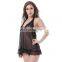 2017 New Hot Fat Women Plus Size Sexy Black Nighty