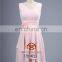 Lovely SHMY-B008 V-Neck and V-Back Knee Length Pink Chiffon Bridesmaid Dress