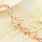 Gorgeous Gold Silver Rose Color Charm Bracelet Wedding Party Beads Bracelets Women Bridal Pulseras
