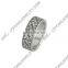 Polished inside engraved film shape titanium rings for men