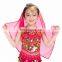 Belly Dance top dance Costume Kid's girl's children beads coins top Handmade tops with Sequins Beads Bells For Girl