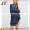 Professional Shirt Dress Two Chest Pockets Dress Point Collar Dress Plus Size Clothing for Women