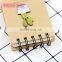 2018 China advertisement stationery wholesale high quality cute funny cactus design kraft paper covers notebook custom printing