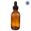 30ml Amber boston round glass bottles with black dropper child proof