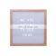 10x10inch  Home Decoration Slotted Felt Advertising Board with Pine Wood Frames and Plastic Letters