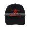 Promotional cotton twill flat embroidery dad, skull logo dad hat
