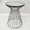Factory cheap price modern metal base round coffee table simple side drink table home use
