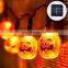Halloween Decoration Home Yard Bar Decor Solar Pumpkin String Lights 5m Long 20leds