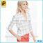 China factory dry fit shirt for women high quality custom shirt white open collar check shirt