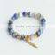 FULL-0326 High quality amazonite stone gemstone bead stretch bracelets Yoga bracelet