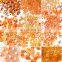 Orange Color Nail Glitter kit Round shape nail sequin peal flakes glitter powder Accessory for nail art