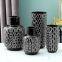 Ancident Retro Black And White Circle Big Ceramic Flower Vase, Home Art Soft Decor