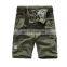 Men's Six Pockets Streetwear Cargo Short Pants with Belt