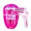 Manufacturer wholesale rubber handle shavers disposable shaver for women