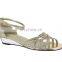 ladies fancy party design cross strap with glitter finish flex dance sole buckle strap wedge heels sandals shoes(LAJWG004)