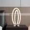 HUAYI Energy Saving Oval Shape Villa Home Decorative Aluminum Acrylic LED Bedside Table Lamp