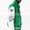 Custom made varsity jacket /white leather sleeve black wool body varsity letterman jacket