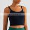 Built In Bra Fixed Pads Blank Custom Sports Yoga Crop Top Women Sports Gym Wear Bra Vest Top Workout Exercise Running Clothing