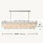 Modern Crystal Glass Rod Pendants Multi-Layer Chandelier Lighting Fixture For Living Dining Room Kitchen Island Foyer Lobby