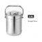 Stainless steel insulated lunch box drum shaped straight tube lifting pot