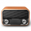 LED Display Clock Classic Retro Style Portable Radio Wooden Led Screen Wireless Charging Speaker