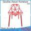 modern design aluminum metal structure dining chair