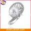 Fan shape new design pearl finger ring