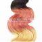 Overseas brazilian hair weave three tone ombre brazilian hair weave wet and wavy colored three tone hair weave