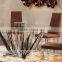 Hot Sale Dining Acrylic Round Table With Glass Top