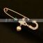 Cheap Costume Jewelry Rhinestone Crown Pearl Brooch Wholesale King Crystal Brooch Pins For Women