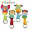 Babyfans Hand Bell Plush Stuffed Teether Animal Shape Baby Rattle Toys
