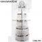 hot sale 5-tier silver crystal wedding cake stand for wedding decoration & party decoration(cake-005)