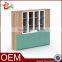 2016 wooden used office furniture filing cabinet 3 door bookshelf M1681A