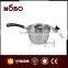 Stainless steel milk pot with glass lid