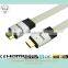 V2.0 Metal shell Flat HDMI Cable with Ethernet support 3D and 4k