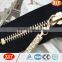 high quality 5# close end light gold metal zipper