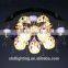 purple light residential decoration crystal glass ceiling chandelier&pendant lamp with SMD LED