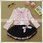 2015 Spring Autumn Fashion Children Clothing Girls Floral Dress Suit Kids Princess Lace Three-piece Sets children girl dress G10