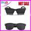 2015 cheap plastic pinhole sunglasses with sticker logo on lens